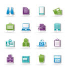 Business and office elements icons - vector icon set