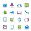 Communication and media icons - vector icon set