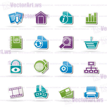 Web Site and Internet icons - vector icon set