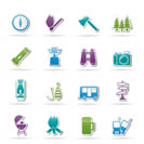 Camping, travel and Tourism icons - vector icon set