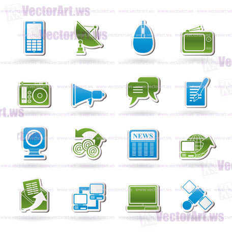 Communication and Technology icons - Vector Icon Set