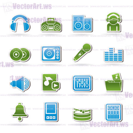 Music and sound Icons - Vector Icon Set