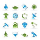 astronautics, space and universe icons - vector icon set