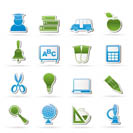 education and school icons - vector icon set