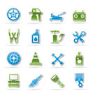 Transportation and car repair icons - vector icon set