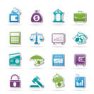 Business, finance and bank icons - vector icon set