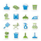 Household objects and tools icons - vector icon set