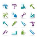 Building and Construction work tool icons - vector icon set