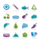 Different kind of food icons - vector icon set