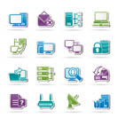 Computer Network and internet icons - vector icon set