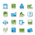 Stock exchange and finance icons - vector icon set