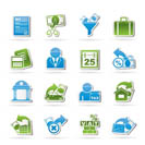 Taxes, business and finance icons - vector icon set