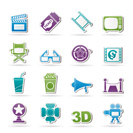 Cinema and Movie icons- vector icon set