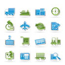 shipping and logistics icons - vector icon set