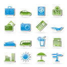 Travel and vacation icons - vector icon set