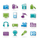 multimedia and technology icons - vector icon set