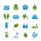 Spa objects icons - vector icon set