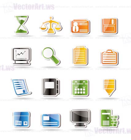 Simple Business and office  Icons  vector icon set