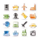 Simple Business and industry icons - Vector Icon Set