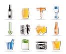 Wine and drink Icons - Vector Icon Set