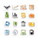 Simple Business and Office icons - Vector Icon Set