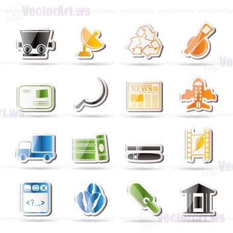 Simple Business and industry icons - Vector Icon set 2