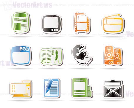 Simple Media icons - Vector Icon Set