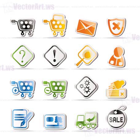 Online Shop Icons - Vector Icon Set