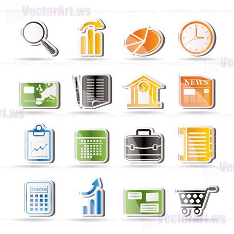 Business and Office Internet Icons - Vector Icon Set 3