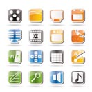 Phone Performance, Internet and Office Icons - Vector Icon Set