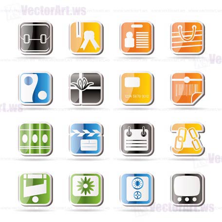 Simple Business and Internet Icons - Vector Icon Set