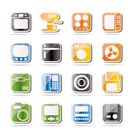 Simple Home and Office, Equipment Icons - Vector Icon Set