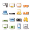 Simple Hi-tech equipment icons - vector icon set 2