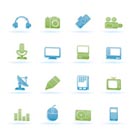 Media equipment icons - vector icon set