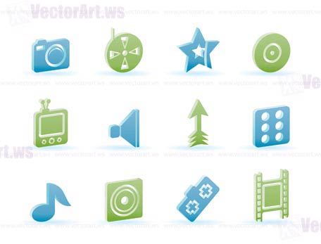 Entertainment  and media  Icons - Vector Icon Set