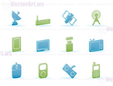technology and Communications icons - vector icon set
