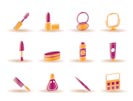 cosmetic and make up icons - vector icon set