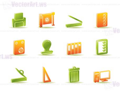 Print industry Icons - Vector icon set