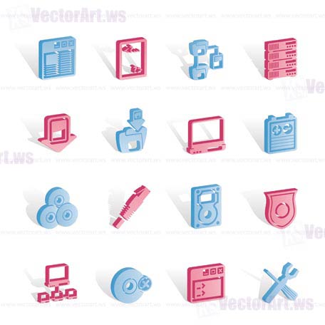 Server Side Computer icons - Vector Icon Set