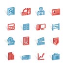 bank, business, finance and office icons - vector icon set