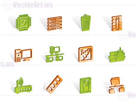 Computer and website icons - vector icon set