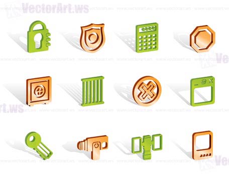 Security and Business icons - vector icon set