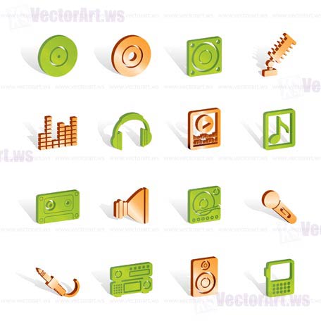 Music and sound icons -  Vector Icon Set