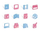 Media and information icons - Vector Icon Set