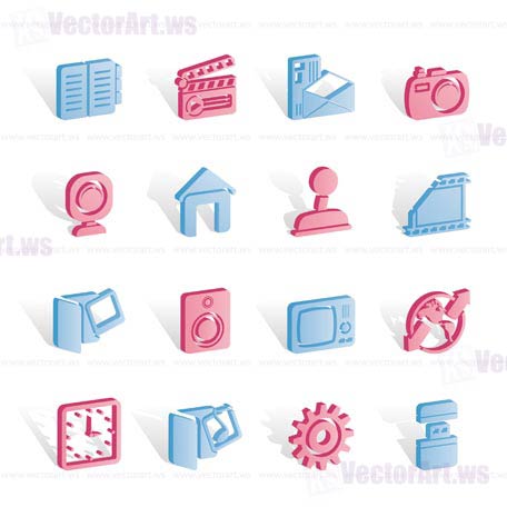 Internet, Computer and mobile phone icons - Vector icon set