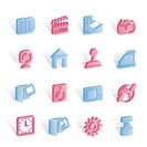 Internet, Computer and mobile phone icons - Vector icon set