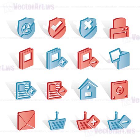 Internet and Website buttons and icons -  Vector icon set