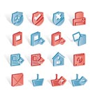 Internet and Website buttons and icons -  Vector icon set