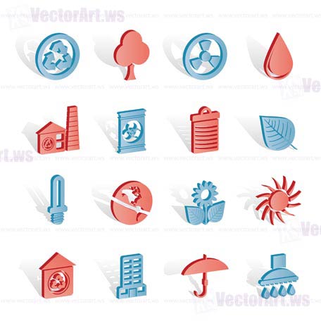 Ecology and nature icons -vector icon set