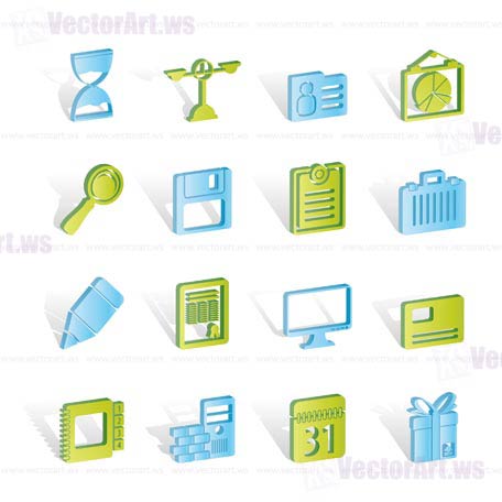 Business and office icons -  vector icon set
